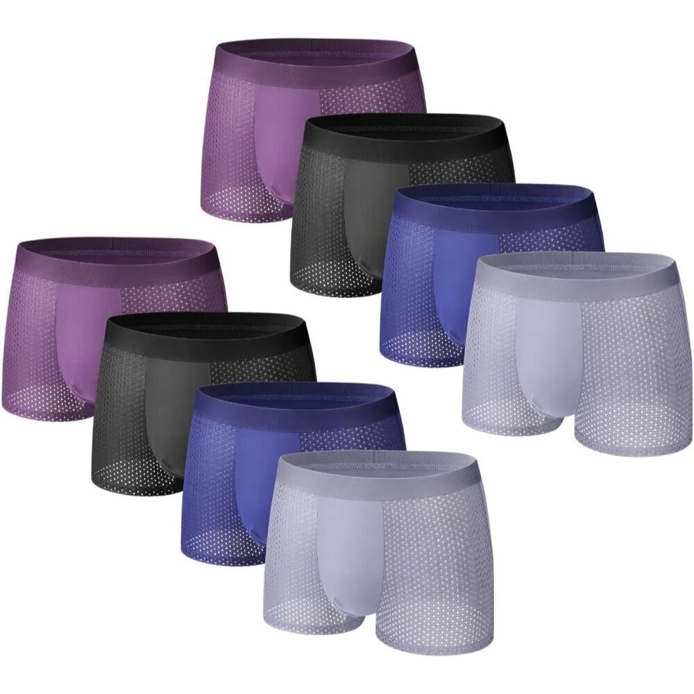 Bamboo Boxer Briefs Mens Underwear Breathable Comfortable Supportive Pouch